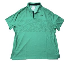Nike Mens Dri-Fit Tiger Woods Green Golf Polo Shirt Men&#39;s 2XLarge DR5327-324 - £36.79 GBP
