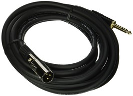 15-Feet Premier Series Xlr Male To 1/4-Inch Trs Male 16Awg Cable, Black,... - £32.38 GBP