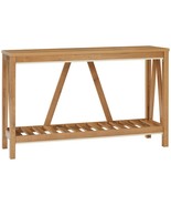 HOMCOM Farmhouse Rustic Console Table, Entryway Sofa Table Storage Brown - €153,70 EUR