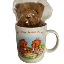 2 Pc Avon Mug You're Beary Special To Me Valentine Friend Gift Plush Bear 10 oz - $7.40