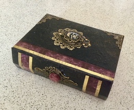 Halloween Gothic Grimoire Vampire Themed Faux Book Box  - £6.99 GBP
