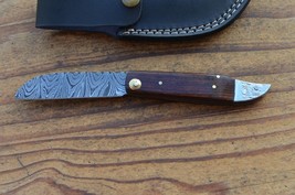 damascus custom made beautiful folding knife From The Eagle Collection z5035 - £38.87 GBP