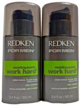 2X Redken for Men  Work Hard Molding Paste 3.4 oz Each - £62.65 GBP