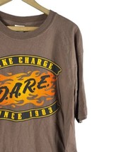 DARE T Shirt Size Large Mens Take Charge Flame Vintage Early 2000s Y2K G... - $33.48