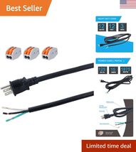 12 AWG Power Cord 12FT Open End Heavy Duty 12 Gauge 3 Prong 12 Foot 3 Wi... - $74.22