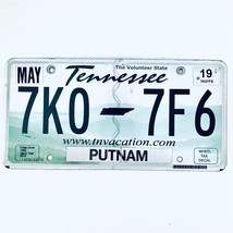2019 United States Tennessee Putnam County Passenger License Plate 7K0 7F6 - £13.28 GBP