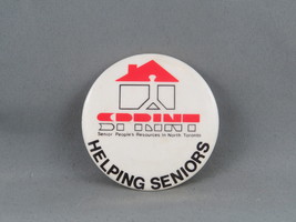 Vintage Cause Pin - Sprint Helping Seniors Toronto - Celluloid Pin  - $15.00