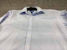Stafford Dress Shirt Mens Large 16 16.5 Pinstripes Coolmax Athletic Fit ... - £11.83 GBP