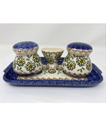 Polish Pottery Ceramika Artstyczna Manufaktura Boleslaviec Salt, Pepper Set - $58.45 CAD