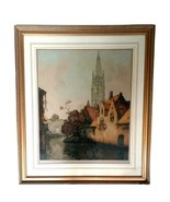 Alfred Van Neste Notre Dame Pencil Signed Colored Etching Framed Numbered - $220.72