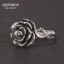 Vintage Thai Silver Cubic Rose Rings 100% Genuine 925 Sterling Silver Party Flow - £27.97 GBP