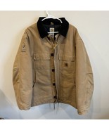 Carhartt Men&#39;s XL Tan Winter Jacket Coat Heavy Quilted Lined Full Zip EU... - $203.09 CAD