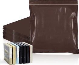 Amber Zip Bags 8 x 8, Brown Poly Zip Bags for Storage, 100 Pack - £22.36 GBP
