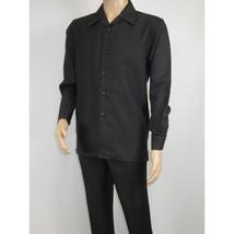 Men's MONTIQUE Two Piece Set Walking Leisure Suit 2372 Black Tone on Tone image 4