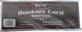 2 packs of 100 (200) BCW 7 ⅜" x 2 ⅝" Clear Booklet Card Sleeves - $20.57