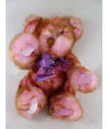 Dan Dee Pink &amp; Brown fancy 10&quot; Teddy Bear Plush SOFT and VERY pretty color - $13.52 CAD