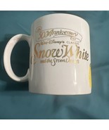 VINTAGE 1987 Disney Classic Snow White &amp; 7 Dwarfs Mug 50th Anniversary Used - $8.91