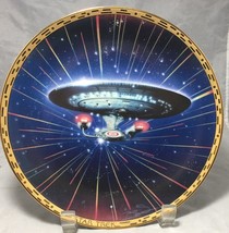 Star Trek The Voyagers Uss Enterprise Ncc -1701-D Hamilton 8 1/8&quot; Plate Mint - £7.71 GBP