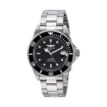 Invicta Pro Diver Men&#39;s Automatic Watch with Black Dial  Display and Silver Stai - $211.00