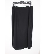 Vtg 90s AKA Eddie Bauer 14P Black Wool Long Maxi Skirt - $25.64