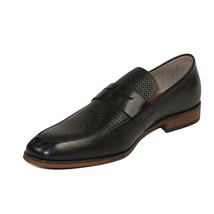 Men's Shoes Steve Madden Soft Leather upper Slip On Emree Black basket weave image 4