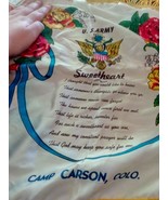 U.S. Army Camp Carson Colorado, Sweetheart Memorabillia Cloth - $209.43