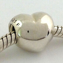 Authentic Chamilia Mi Amore Heart Sterling Silver Bead Charm Ga-135, New - $18.99