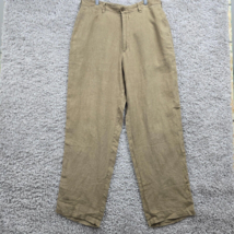 Vintage Banana Republic Pants Men 35R (Fits 33x30.5) Brown Irish Linen H... - £14.90 GBP