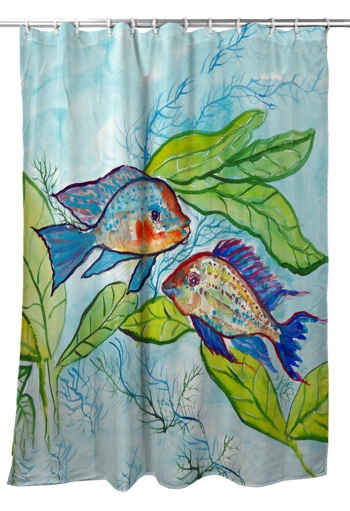 Primary image for Betsy Drake Pair of Fish Shower Curtain