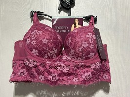 Adored by Adore Me Women’s Payal Longline Demi Floral Lace Bra Size 32C NEW - £6.94 GBP