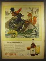 1944 Hiram Walker&#39;s Imperial Whiskey Advertisement - art by Albert Staehle - £14.50 GBP