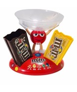 M&amp;M MM Remote Control Dual Holder W Candy Bowl Dish Tabletop 7&quot; Figure Red - £17.33 GBP