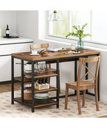 Industrial Kitchen Island Small Dining Island Table With 5 Shelves - £192.42 GBP