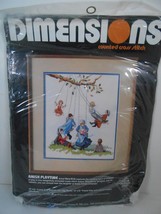 Counted Cross Stitch Amish Playtime 3622 Vera Kirk VTG Dimensions Kit Sealed - £7.47 GBP