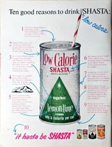 Shasta Low Calorie it hasta be shasta 1964 Vintage Print Ad - $9.27