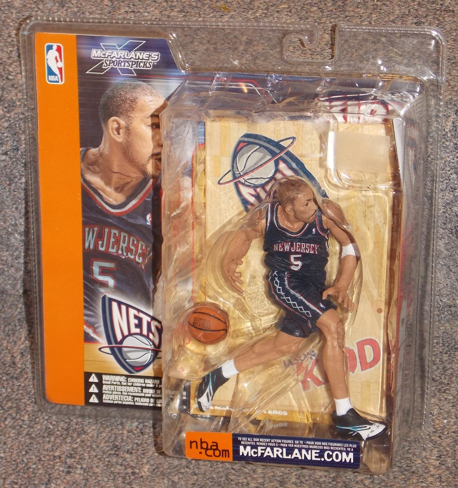2002 McFarlane Toys NBA New Jersey Nets Jason Kidd Action Figure New In Package - £15.72 GBP
