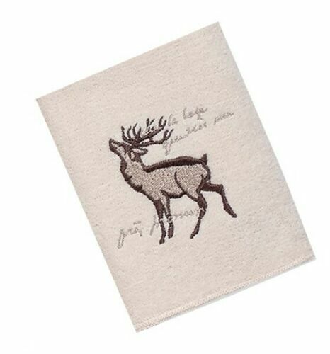 Primary image for Avanti Deer Lodge Washcloth Facecloth Embroidered 13x13 Ivory Cabin Camp Lodge