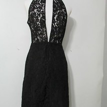 BB Dakota Cara High Neck Lace Mini Black Dress Lined Size 2 NWT  - £15.11 GBP