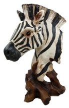 Ebros Savanna Equid Zebra Horse Wildlife Nature Head Bust Figurine 11.5&quot;H - £23.90 GBP