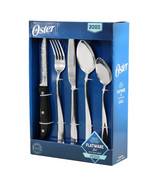 Oster Stonington 20 Piece Flatware Set with Steak Knives in Polished Sta... - $1,835.06 MXN