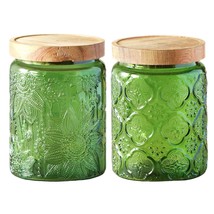 Vintage Glass Jar, 23.7 Fl Oz Airtight Glass Storage Jar With Acacia Lid, Food C - £30.33 GBP