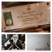 1975 Nelson A Rockefeller Old Photo &amp; Autographed Lucite Paperweight Lot of 2 - £98.92 GBP