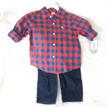 CARTER&#39;S BABY 2pc Button Shirt &amp; Pants, &quot;BABY BOY&quot; (Size 18M) ~ NEW WITH... - £14.78 GBP