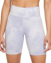 Nike Womens One Icon Clash Bike Shorts Color Light Thistle/White Size X-Small - £35.03 GBP