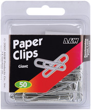 Paper Clips Giant   Silver 50/Pkg - $12.00