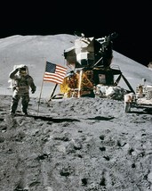 Apollo 15 James Irwin On Moon Saluting Flag Lunar Module 8X10 Photograph Reprint - £6.66 GBP