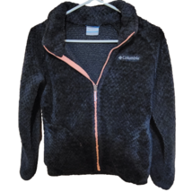 Columbia Jacket Youth Size Large 14 - 16 Black Fleece Full Zip - $12.95