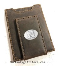 ZEP-PRO Nebraska Collegiate Crazy Horse Leather Front Pocket Wallet - £28.71 GBP