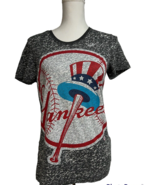 New York Yankees MLB Cooperstown Nike Gray Marled Graphic Fitted Tee Med... - £15.50 GBP