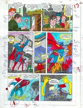 Original 1985 Superman 409 Color Guide Art page 17: DC Comics colorist&#39;s artwork - $69.19